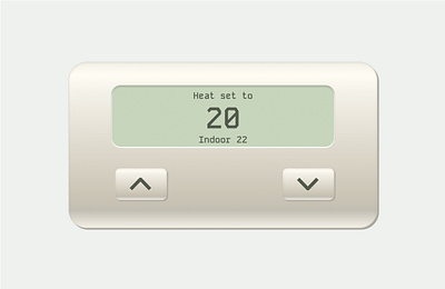 Digital Thermostat 3d ui