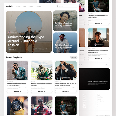 NowByte - Bloging website blog branding clean design fashion figma graphic design minimalist mockup ui uiux ux web webdesign website