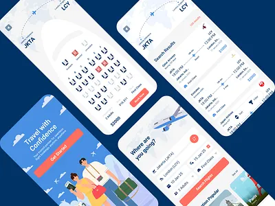 Flightly App airplane animation app art booking branding choose design flight icon illustration journey logo result search seat travel ui