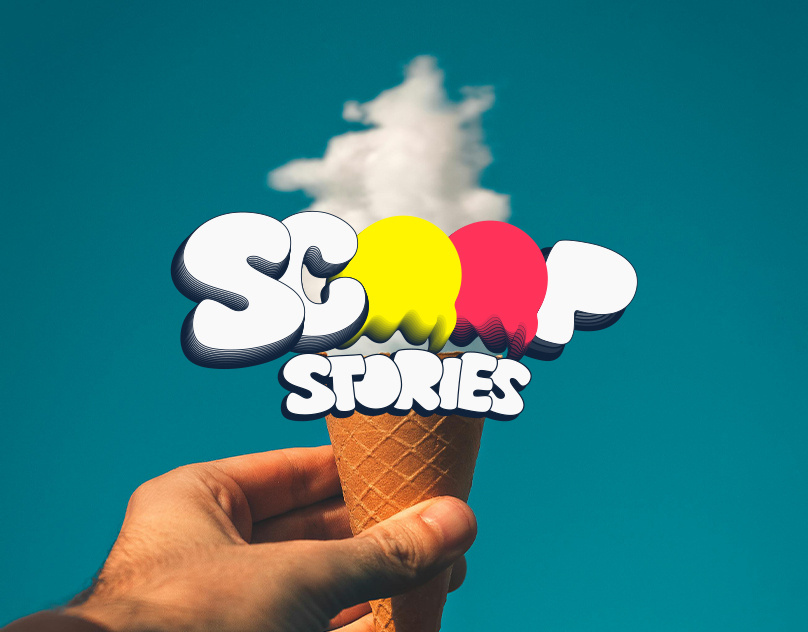 Scoop Stories | Branding and visual identity branding food branding graphic design ice cream brand design logo logo design packaging