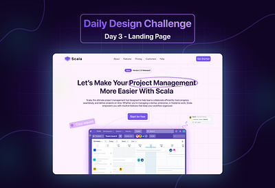 Daily Design Challenge - Day 3 - Landing Page dailyui design challenge landing page ui ui web website design