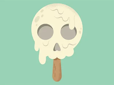 Skull Popsicle illustration popsicle skull sticker design vector