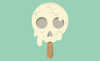 Skull Popsicle illustration popsicle skull sticker design vector