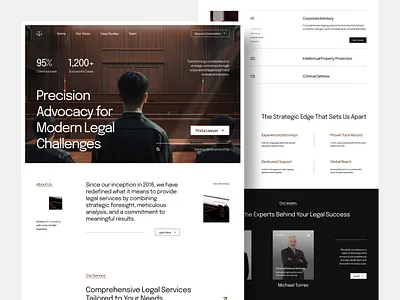 Law Firm Landing Page agency clean company consultancy design figma justice landing page law law firm lawyer layout legal advisor minimalist professional ui user interface ux web design website