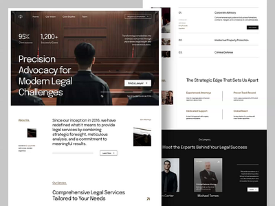 Law Firm Landing Page agency clean company consultancy design figma justice landing page law law firm lawyer layout legal advisor minimalist professional ui user interface ux web design website