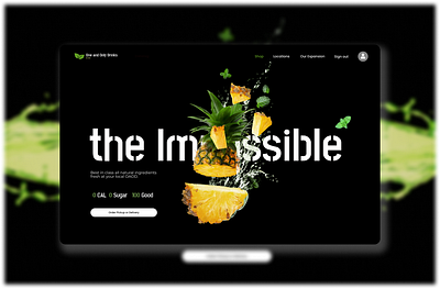 One and Only Drinks Website Design branding design drinks website e eccommerce figma food website landing page template ui website design