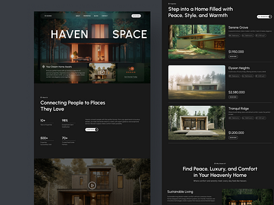 Havenic - Real Estate Agency Website agent apartment architecture business design home house landing page properties property real estate rent ui ux web design website