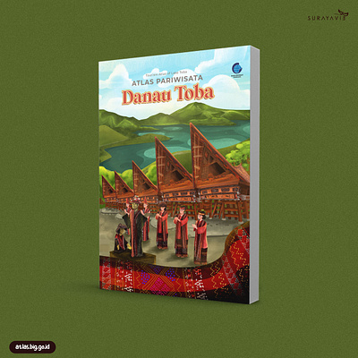 Tourism Atlas of Lake Toba atlas book cover book design digital illustration graphic design illustration layout tourist travell