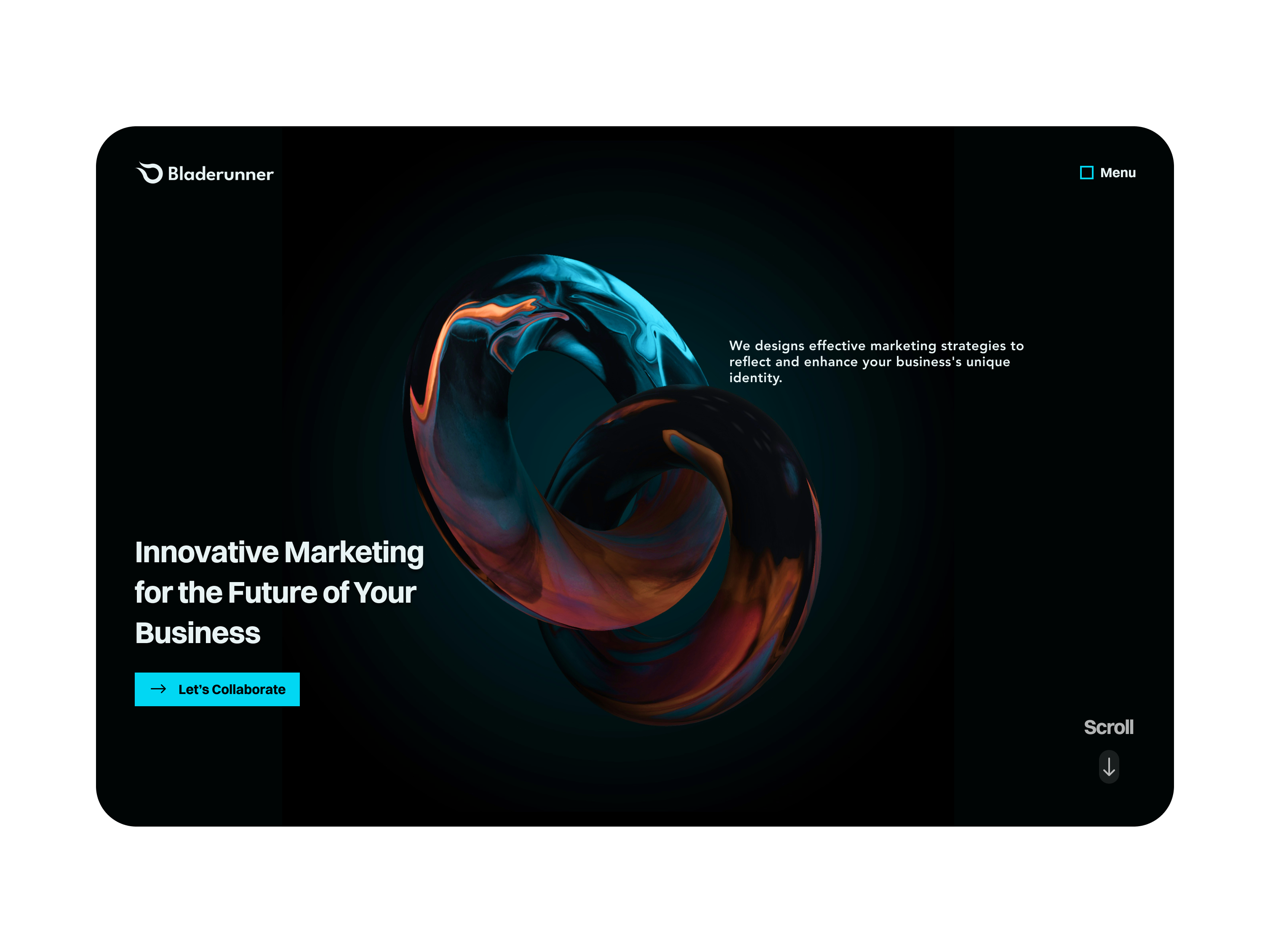 Example of Beautiful Landing Page Website Design