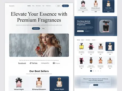 E Commerce - parfume design e commerce parfume ui ux web
