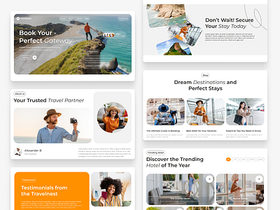 Travel Agency Clean Modern Creative Landing Page app application booking business hotel landing page reservation service template travel trip ui ux vacation web website