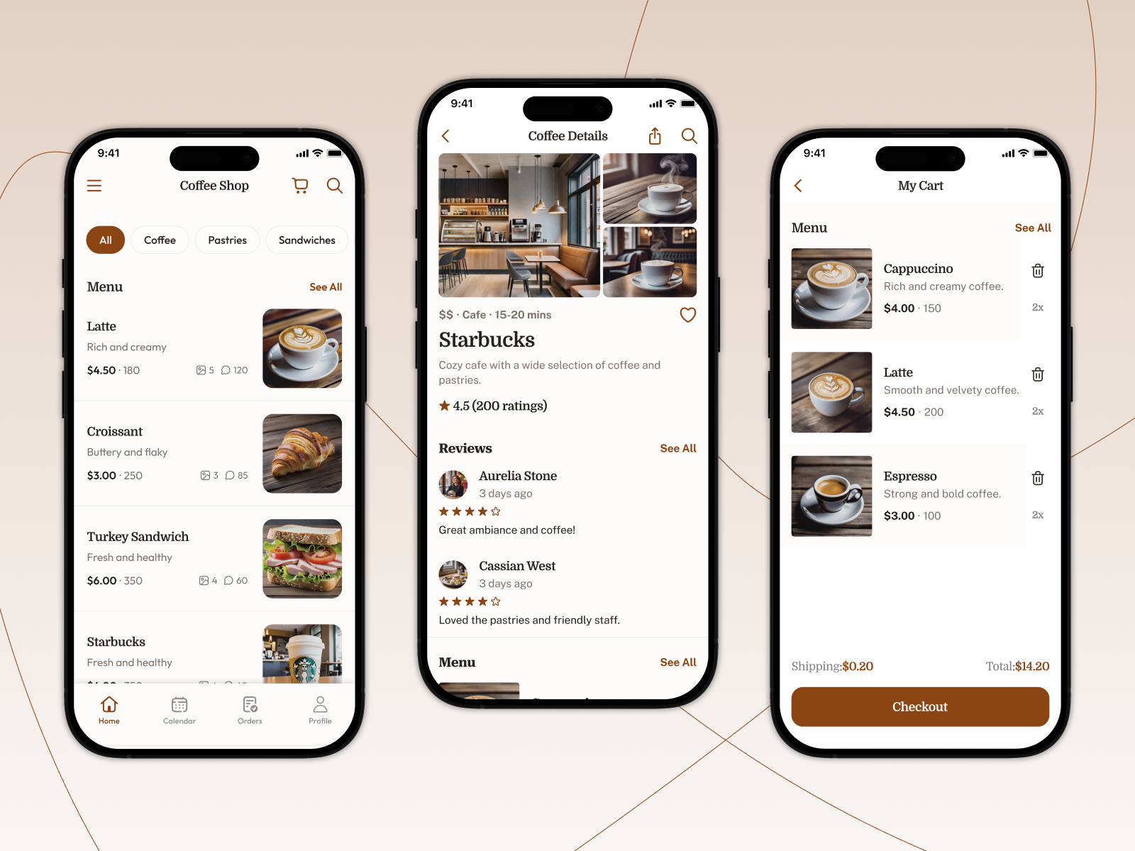 Coffee Shop Mobile App UI Design app concept cafe app clean design coffee app coffee shop ui coffee ui design ecommerce app food app concept food app ui food delivery app menu app ui minimal ui mobile app design mobile ui modern ui ordering app product design restaurant app ui ui inspiration ui ux design
