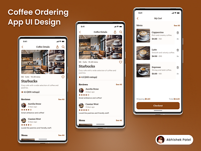 Coffee Ordering App UI Design app app design coffee coffee app design product design ui uidesign ux design