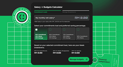 Salary to Budgets Calculator billie eilish calculator checkbox design concept form ui gif gradient ui ui design web ui