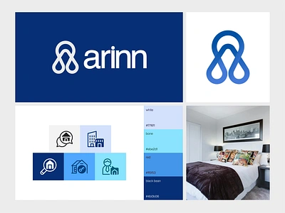 Arinn Hotel - Logo & Brand Identity aero branding agency brand design brand identity brandbook branding branding design design graphic design hotel hotel booking hotel logo logo minimal online booking real estate rebrand redesign tourism vacation visual design