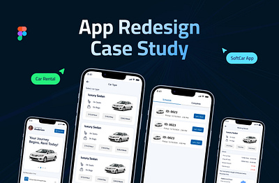 Car Rental App Redesign-Case Study app design blue app car rental case study redesign ui ui design ui ux uiux design ux design white blue