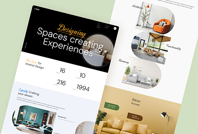 Interior Furniture Website Landing Page creative ui design landing page ui ui ux website website design