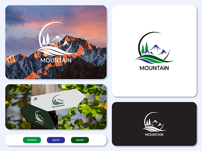 mountain logo design, illustration, adventure, nature branding business logo company logo design graphic design hiking illustration logo ui vector