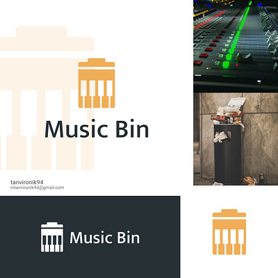 Music Bin - Logo Design. bin branding business company creative entertainment graphic design logo logo design minimal minimalist music negative space podcast redesign sound