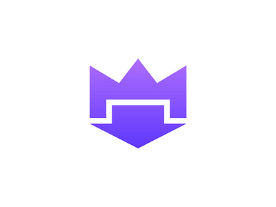 M crown logo with down arrow arrow branding creative logo crown crown logo down arrow gradient king king logo lettering logo logo design m m letter m letter logo design minimalist logo modern monarch royal logo royalty