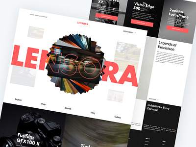 Camera Product - Landing Page camera e commerce landing page lens market photo photography product ui ui design uiux web web design website