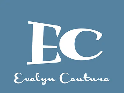 Evelyn Couture Logo art branding clothesbrand design ec evelyncouture fontlogo graphic design illustration logo typography