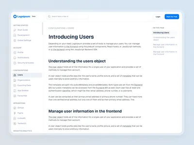 Product Documentation UI dashboard design docs documentation product design saas typography ui ux webdesign
