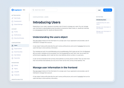 Product Documentation UI dashboard design docs documentation product design saas typography ui ux webdesign