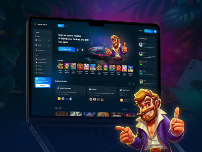 Betting Bloom - Online Casino | Home Page bet betting blockchain casino casino app casino design casino game casino games casino home page casino platform crypto dashboard gambling gambling interface game gaming main page online casino web3