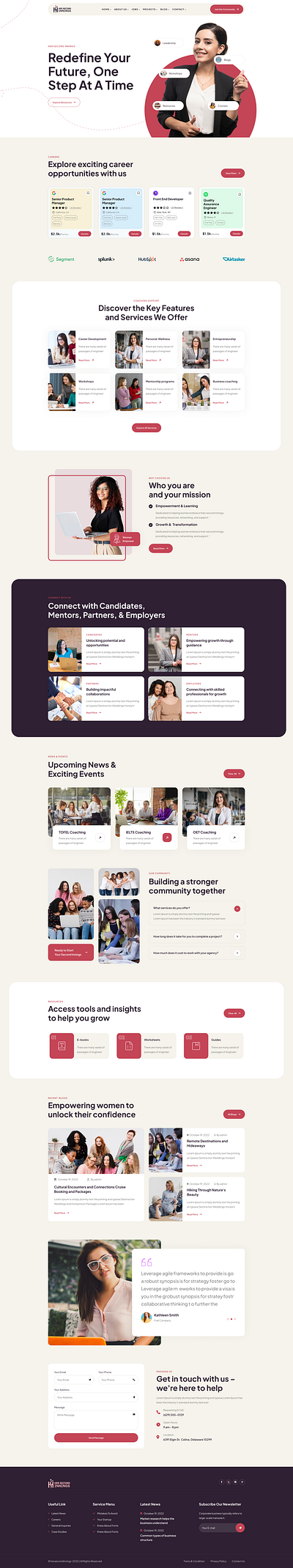 Her Second Innings typography ui ui design ux