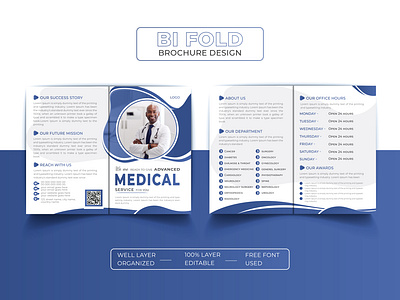 Modern Medical Bifold Brochure Design a4 a4 brochure bifold bifold brochure brochure brochure design brochure template care clinic healthcare healthcare brochure hospital medical medical bifold brochure medical brochure modern modern brochure print print design template