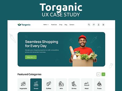 Torganic: UX Case Study ecommerce figma frontend landing page the tork torganic tork ui vegetables ui web page