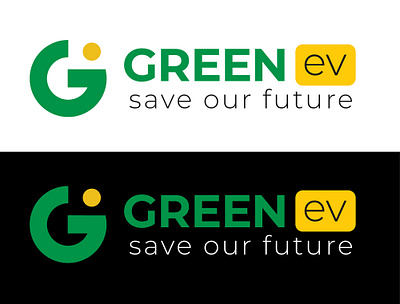 Green EV branding design logo ux