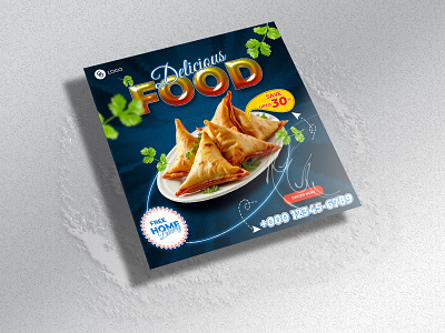 Delicious Food Menu Social Media Post creative design creative post design food food image food product graphic art graphic design graphics indian indian food photoshop photoshop art photoshop graphics post template resturant social media graphics social media post