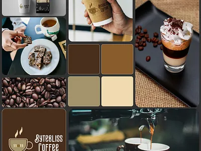 Coffee brand - Moodboard - NJWEBDESIGNING adobe illustrator adobe photoshop branding logo moodboard
