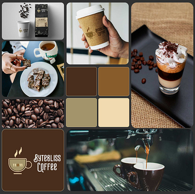 Coffee brand - Moodboard - NJWEBDESIGNING adobe illustrator adobe photoshop branding logo moodboard