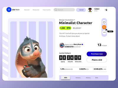 CEO tech landing page auction platform landing page branding through ui ceo tech crypto art platform digital marketplace landing page nft auction timer nft bidding platform nft marketplace ui nft ownership interface product interface design tech web design ui ui ux ui ux design ui web ux virtual marketplace visual storytelling in ui web design