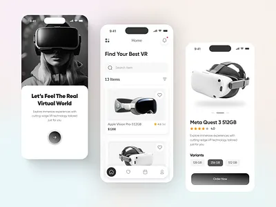 Cutting-Edge VR App UI Design Concept aamamun appdesign branding design fresh design mobile app design mobile app ui mobile ui productdesign ui uidesign uiuxdesign uxdesign virtualreality vrapp vrui