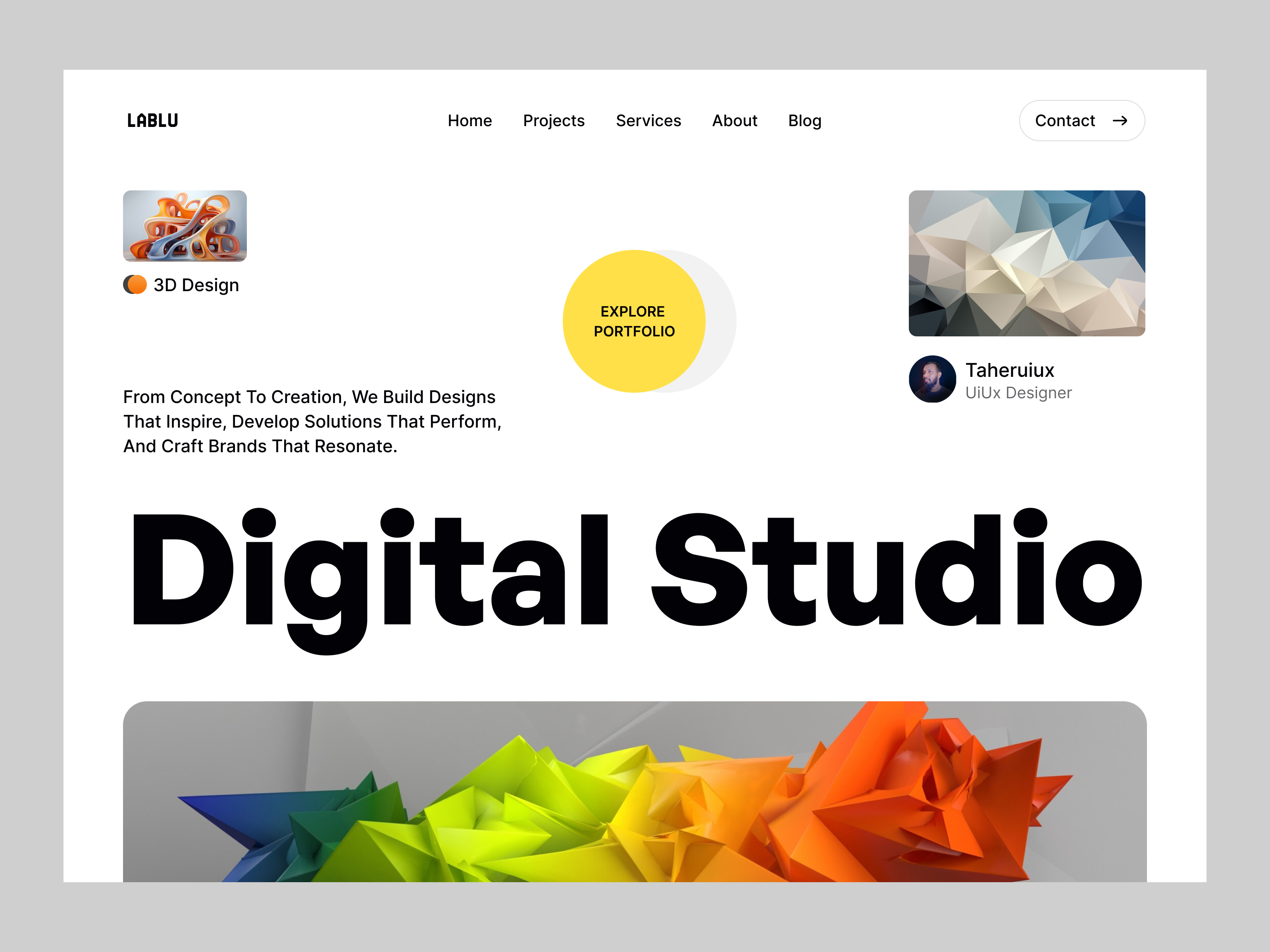 Example of Digital Agency Website Design (Redesign)