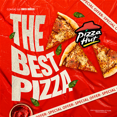 Slice Into Flavor: Pizza Hut Social Media Campaign creative fast food food food restaurent graphic design pizza