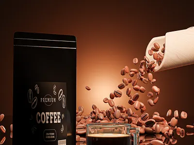 3D Modelling and Rendering for a Coffee Commercial 3d 3dmodelling animation blender branding commercial design graphic design illustration logo motion graphics product productdesign