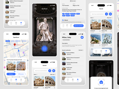 SpotScan | Mobile App Design🏛️ ai app application branding building city control design image information ios land mark mobile scan scanner service smart suarasa ui