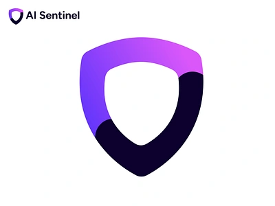 AI Sentiel - Shield and Checkmark (Logo for sale) ai blockchain brand brand identity branding check crypto cybersecurity design icon illustration logo logo design logo designer logos logotype saas shield logo token web3