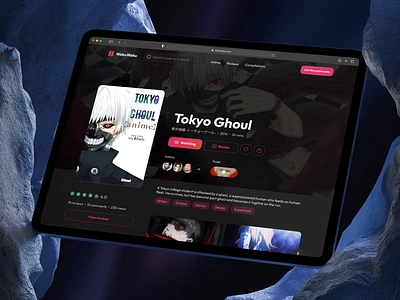 Anime Web App anime app app design best web design dark mode website dark website modern ui online cinema ui ui design ui ux ui ux design ux web app web application design web design web interface design web ui web ui design webdesign