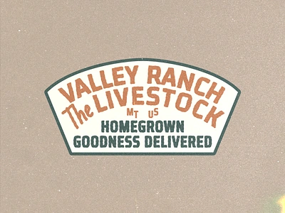 Valley Ranch The Livestock Badge Design agriculture agriculture brand badge design badge typography custom custom badfe design custom badge custom design custom typography farm farm brand farm design nature organic rustic design typogaphy vintage vintage brand vintage design vintage typography