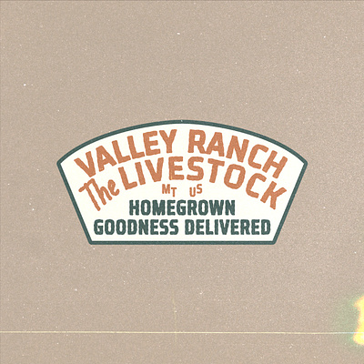 Valley Ranch The Livestock Badge Design agriculture agriculture brand badge design badge typography custom custom badfe design custom badge custom design custom typography farm farm brand farm design nature organic rustic design typogaphy vintage vintage brand vintage design vintage typography