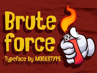 Bruteforce – Comic Display Font branding cartoon children design display font font fun funny gaming kids movie playful poster youtube