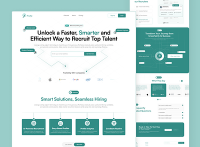 Profyl.ai Website agency branding design landingpage logo