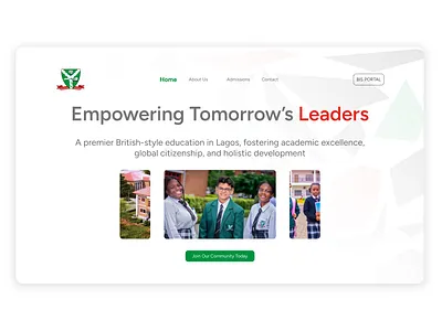 British International School Website Redesign design ui uiux ux website