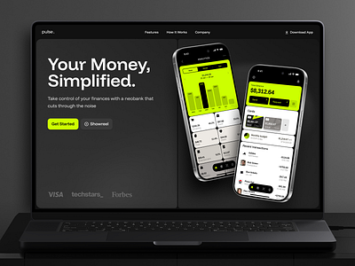 Landing Page for AI-Driven Banking App bank banking banking design banking homepage digital banking finance financial service fintech fintech design fintech landing page homepage investment landing page landing page design money money management online banking transactions wallet website design